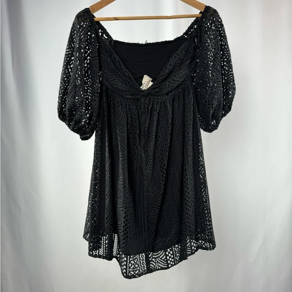 Free People Emmy Lou Mini Dress in Black‎ Size Small - Picture 4 of 11